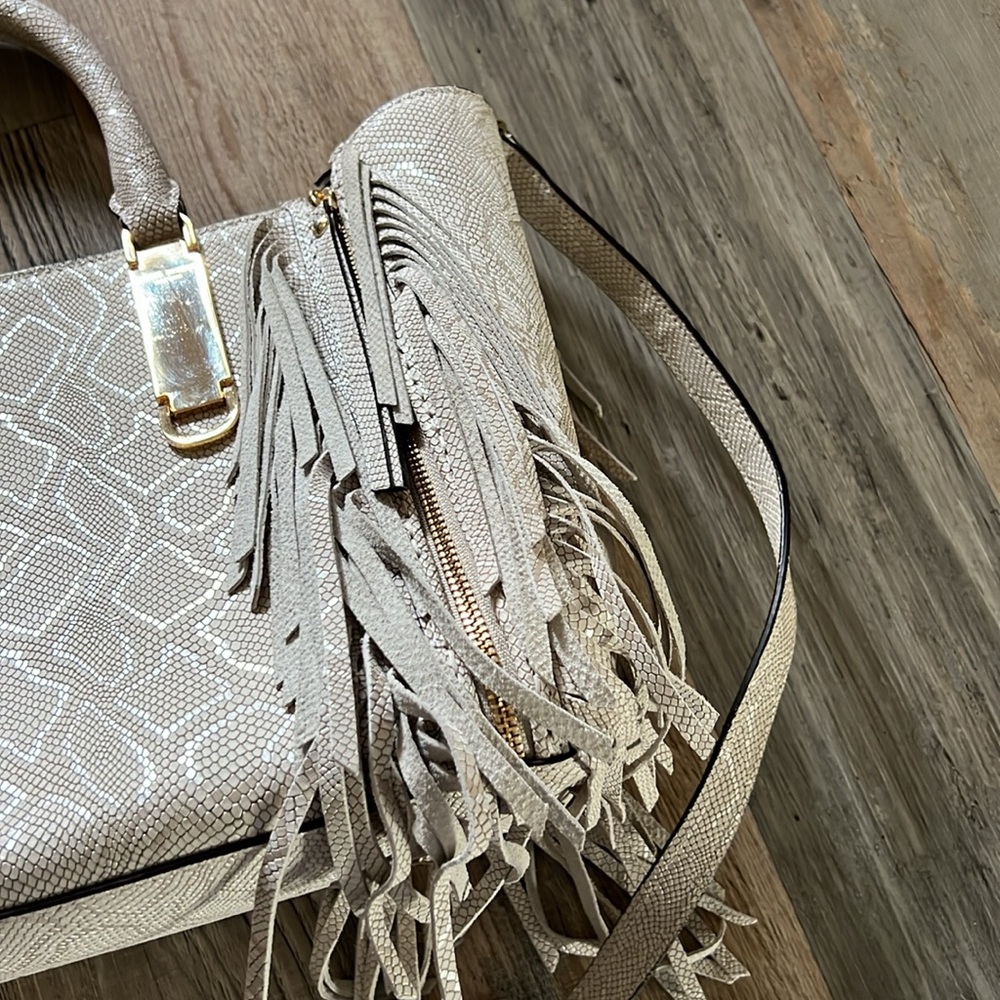 Henri Bendel A List Python Embossed Expandable Sa… - image 4